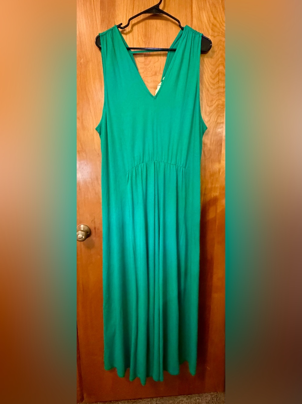 Soft Surroundings Emerald Green Sleeveless Maxi Dress